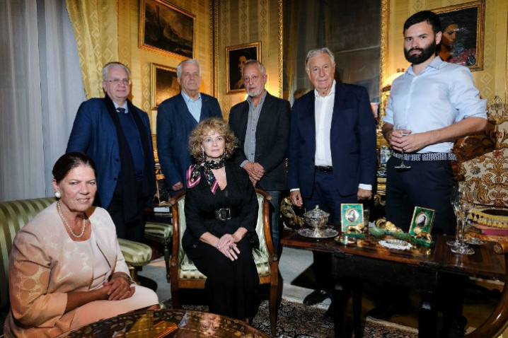 direttore dell’Hermitage Michail B. Piotrovskij, il fondatore e presidente di LAO, Giò Carbone, il direttore LAO Anna Balatti, il presidente dell’Associazione amici del museo Ermitage di Firenze, Francesco Bigazzi