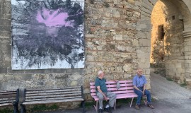 Paolo Fabiani_porta Olla_pittura sintetica e panchina