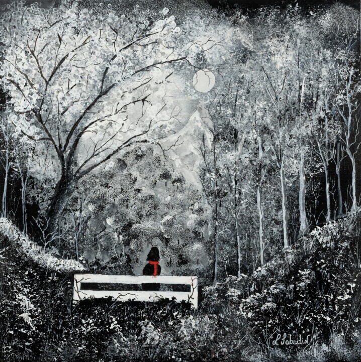 la ragazza del bosco - 30x30